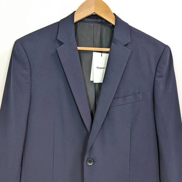 Theory Size 40 L Mens XYLO NP UOMO Suit Jacket with 98% Wool In Deep Navy - Picture 8 of 12